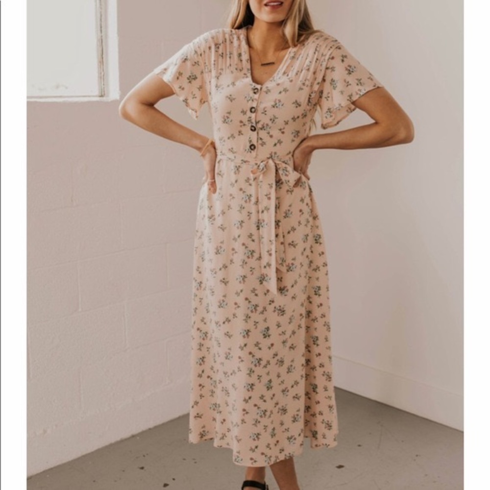 Floral pink Roolee maxi dress